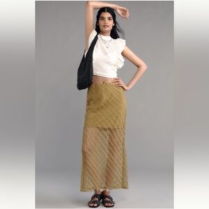 Anthropologie Tilda Maxi Slip Skirt: Overlay Edition